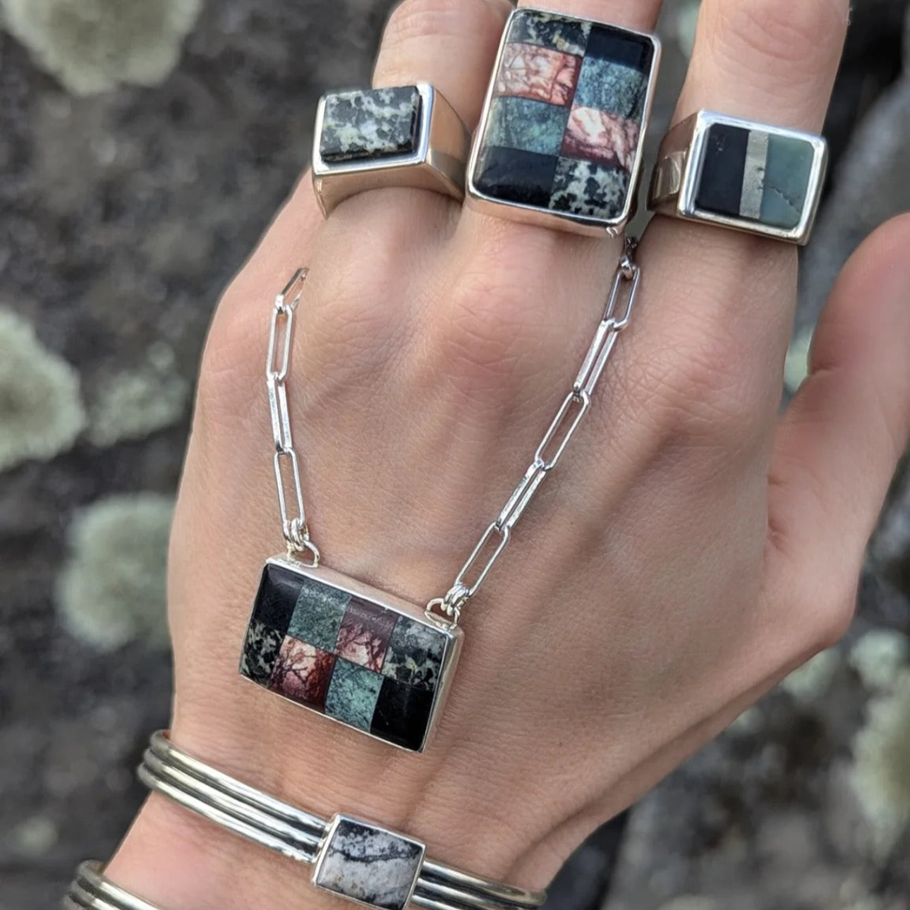 YUBA ROCK PATCHWORK NECKLACE || LEORA CORONEL
