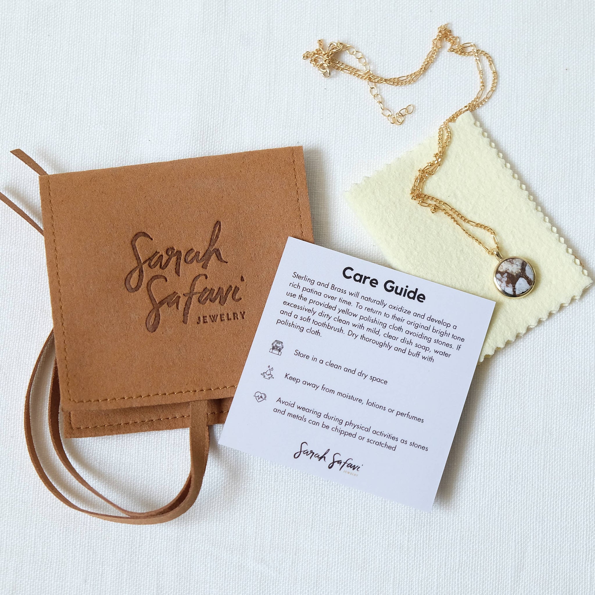 BURRO CREEK AGATE TOKEN NECKLACE || SARAH SAFAVI