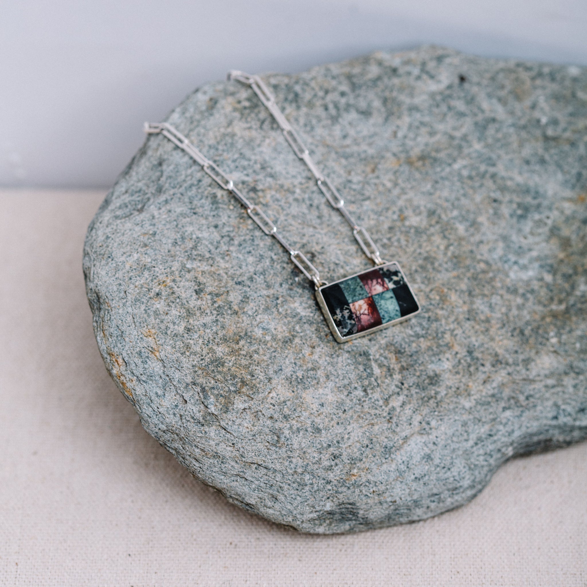 YUBA ROCK PATCHWORK NECKLACE || LEORA CORONEL
