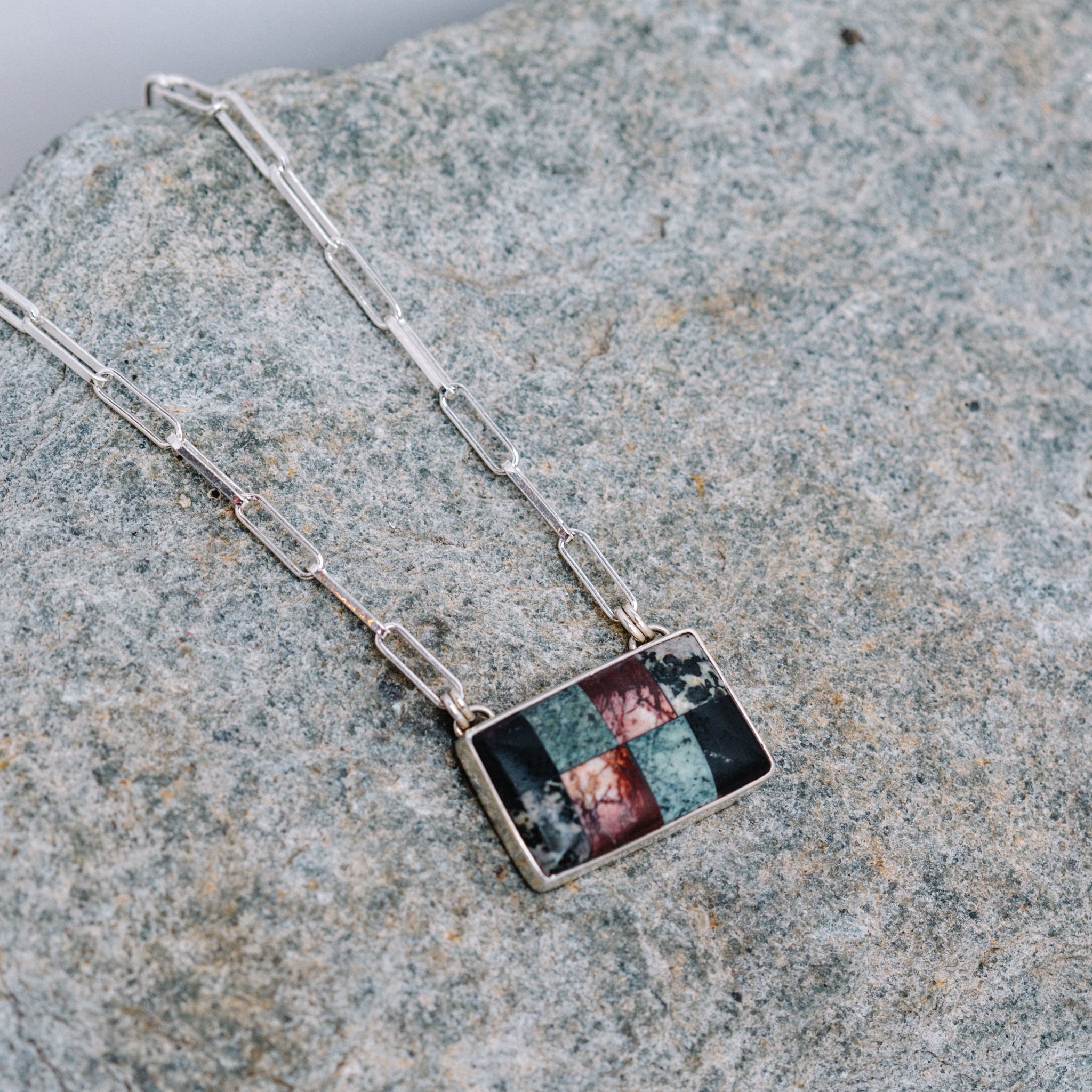 YUBA ROCK PATCHWORK NECKLACE || LEORA CORONEL