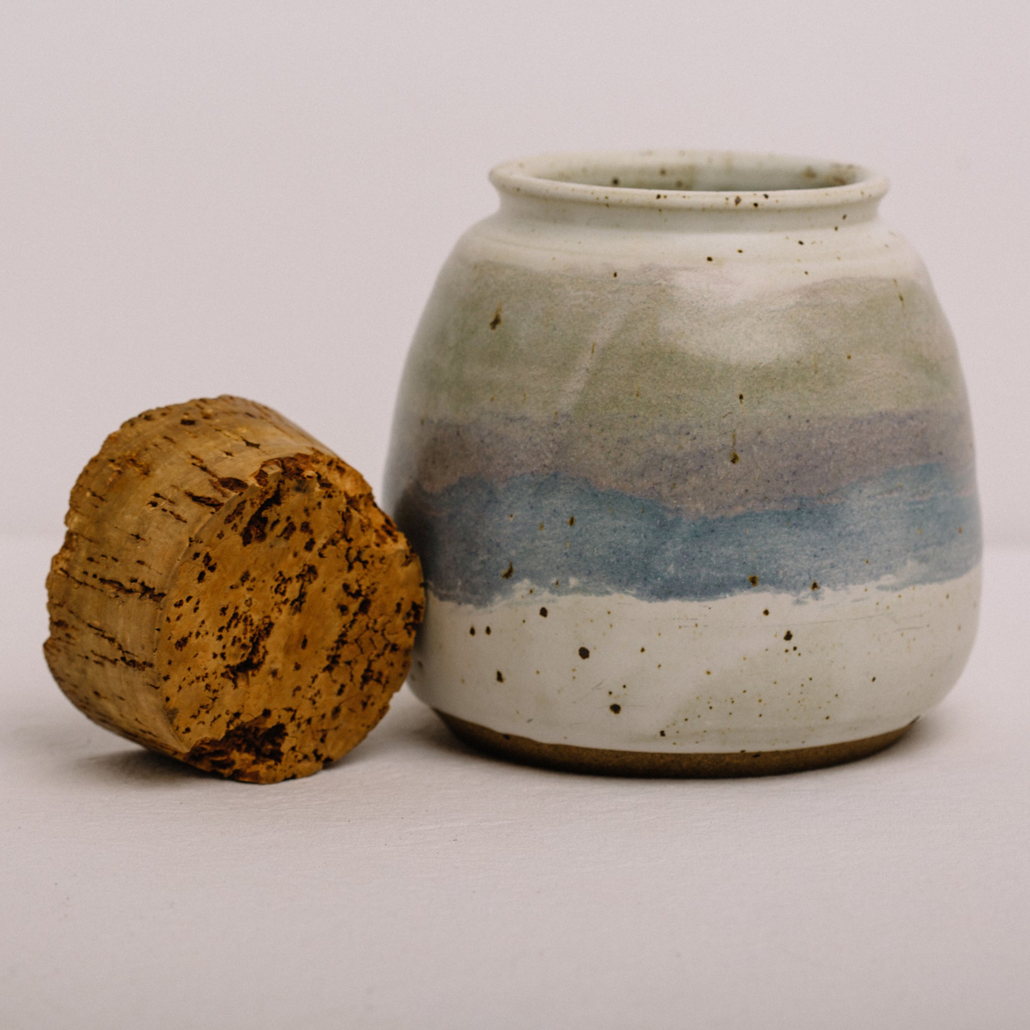 CORK TOP STONEWARE JAR || VINTAGE