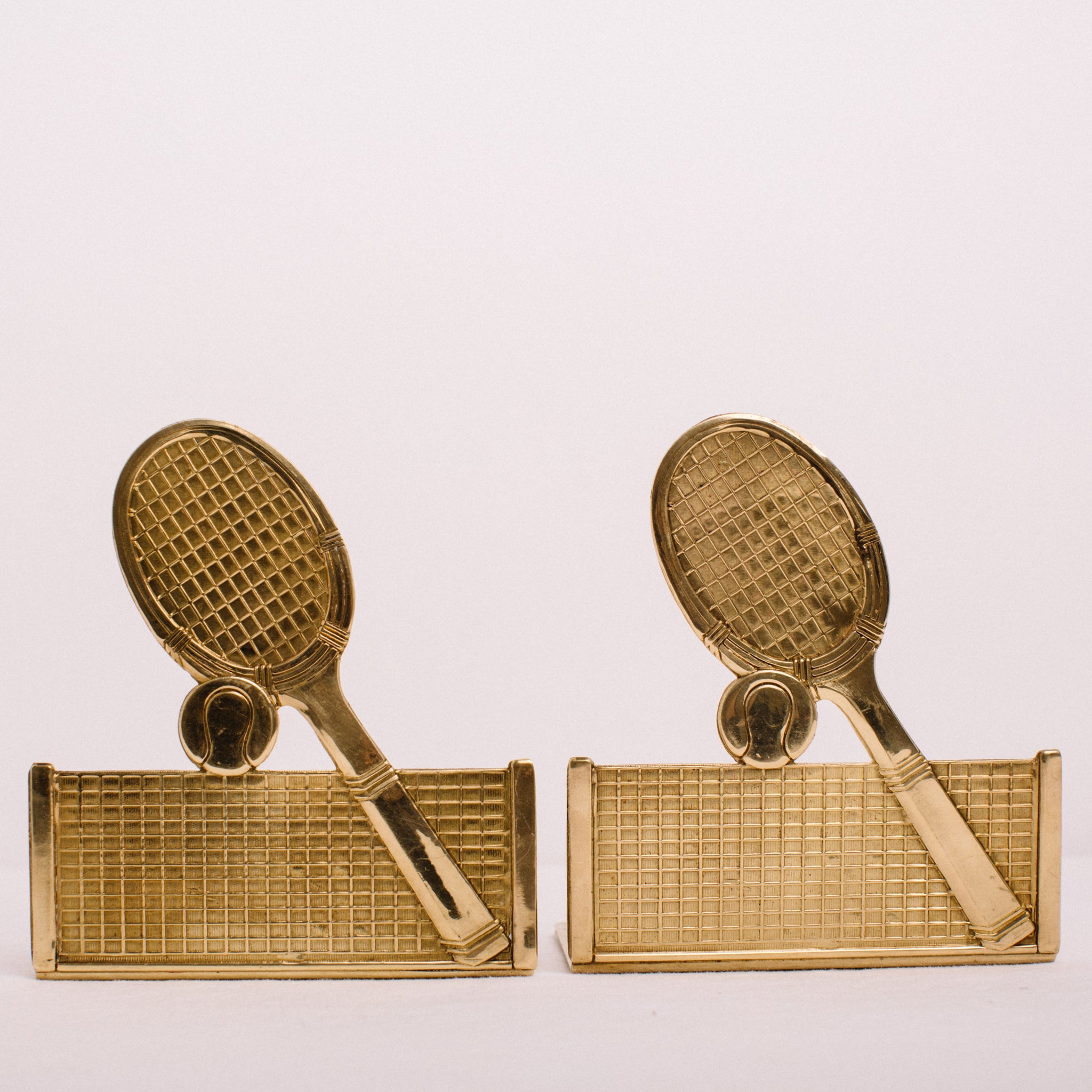 TENNIS RACQUET BOOKENDS || VINTAGE