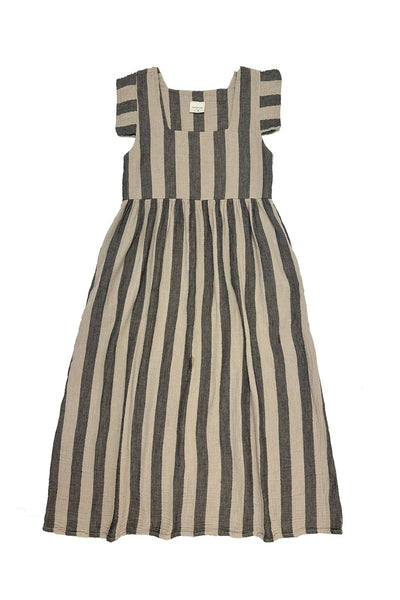 OAT & BLACK STRIPE LIZZIE DRESS || CURATOR SF