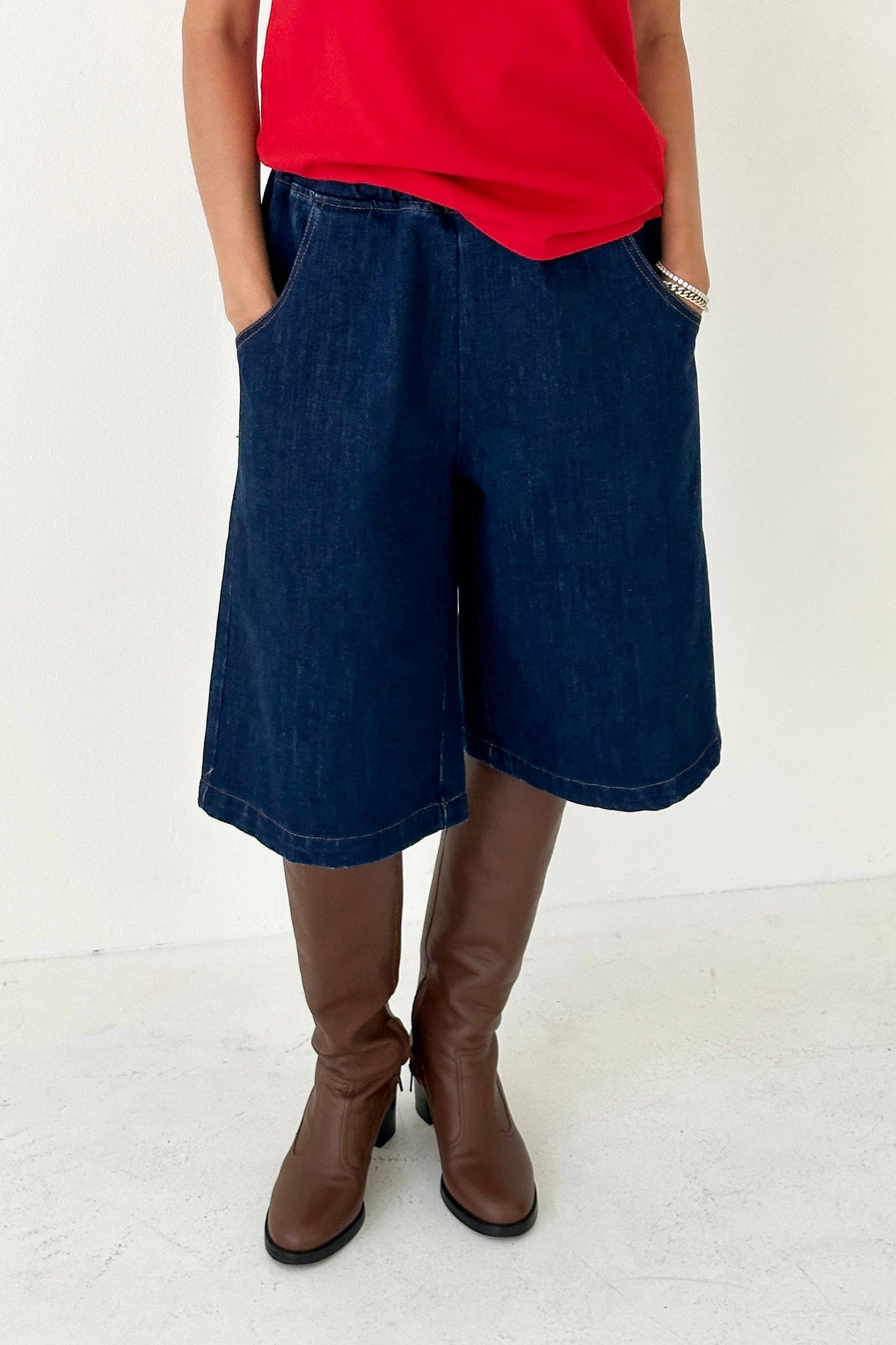 RAW DENIM LIAM BERMUDA SHORTS || LE BON SHOPPE