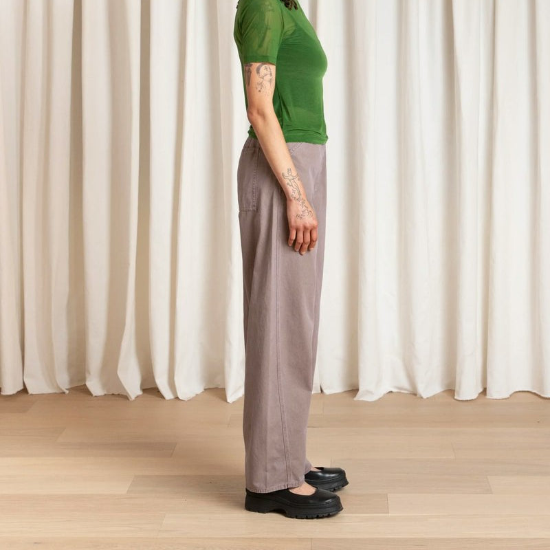 MAUVE FITTED BARREL PANT || ALI GOLDEN