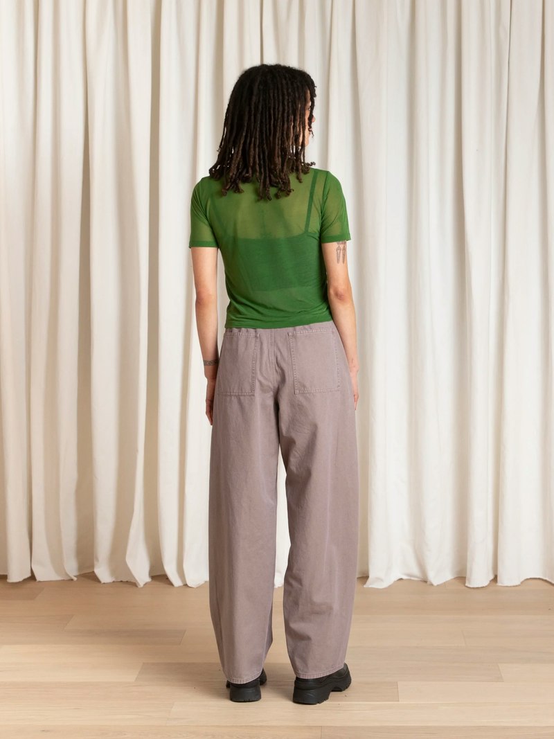 MAUVE FITTED BARREL PANT || ALI GOLDEN