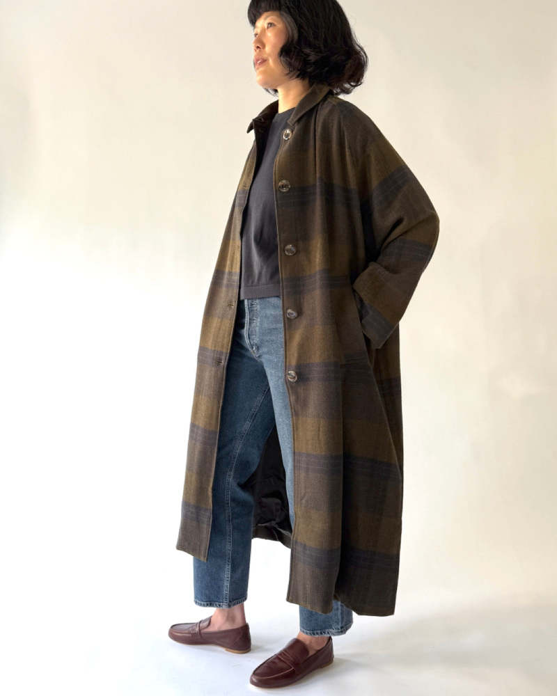 PLAID NEW TRENCH || ALI GOLDEN