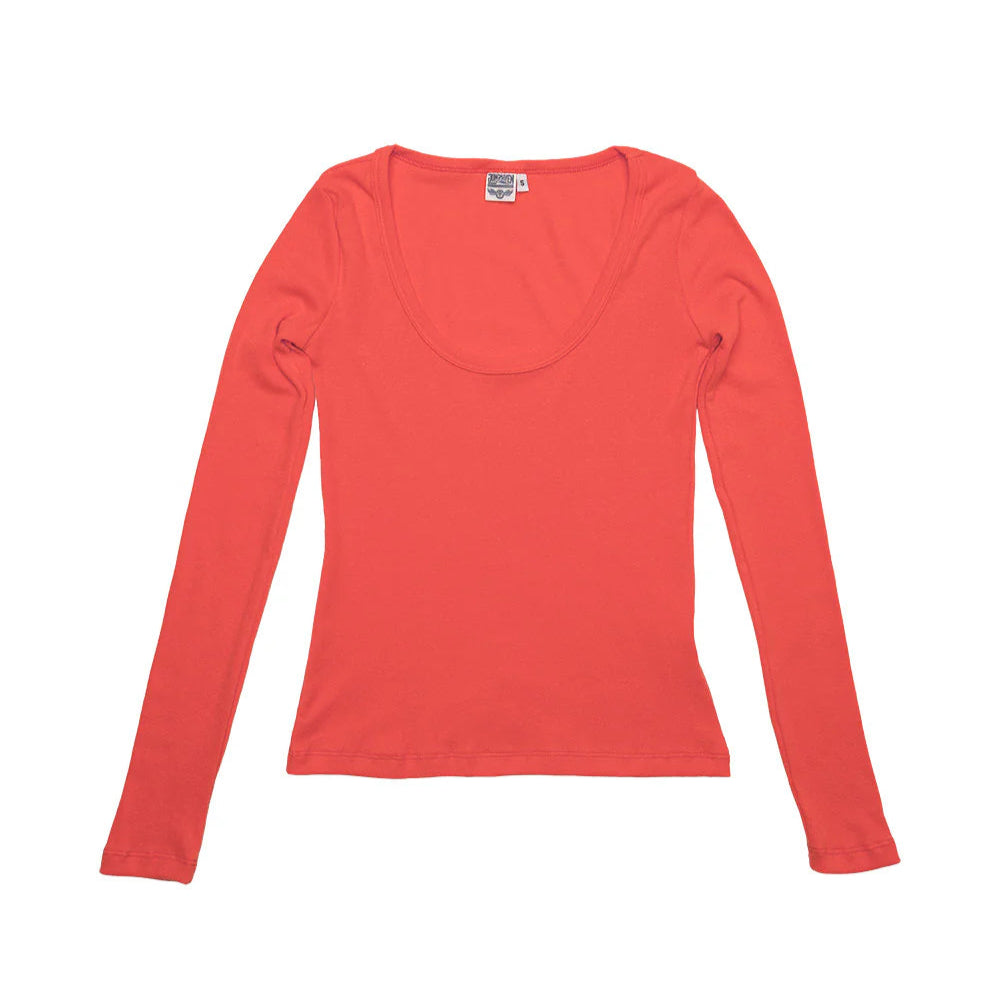 POPPY RED PASEO LONG SLEEVE TEE || JUNGMAVEN