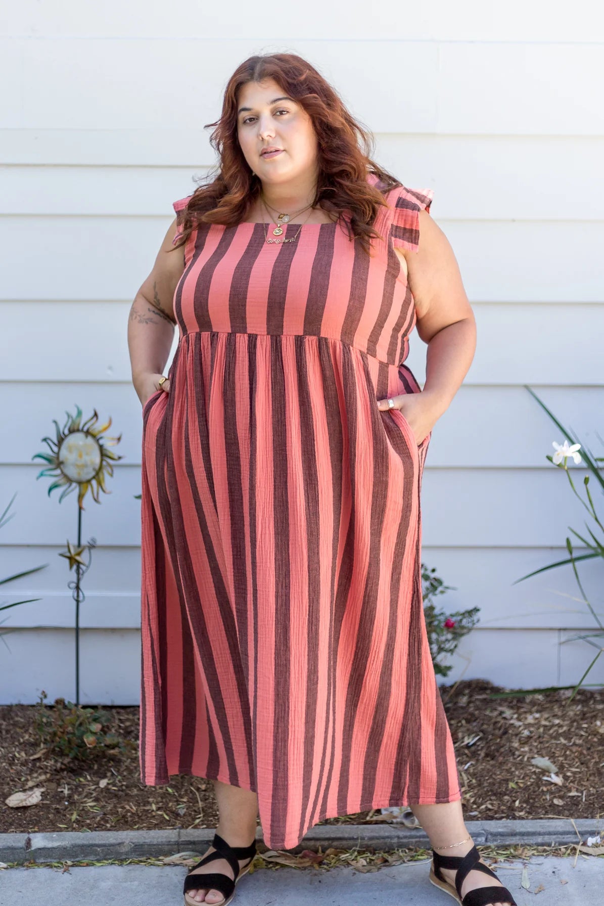 PETAL & BLACK STRIPE LIZZIE DRESS || CURATOR SF