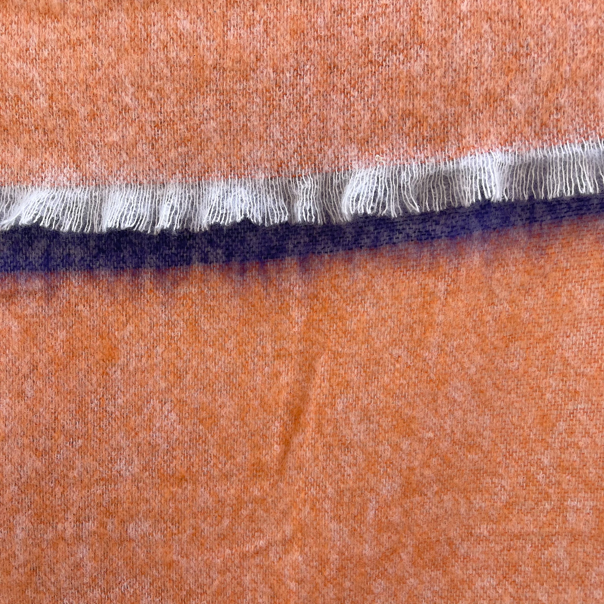 TANGERINE SILARE MOHAIR THROW || CUSHENDALE WOOLLEN MILLS