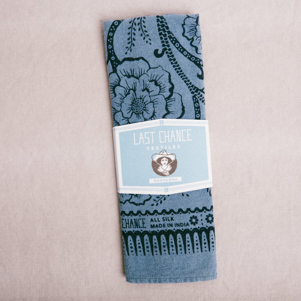 INDIGO SILK BANDANA || LAST CHANCE TEXTILES